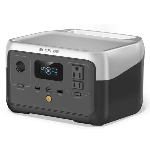 RIVER 2 Portable Power Station - 256Wh LiFeP04 Battery, 1-Hour Fast Charging, Two 600W AC Outlets, Solar Generator for Camping / RV / Home Use